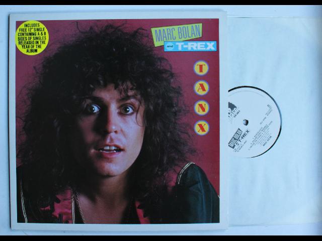 Marc Bolan + T.Rex Tanx UK LP + Bonus 12inch LP 1985 FOC + Hypesticker Top! Glam