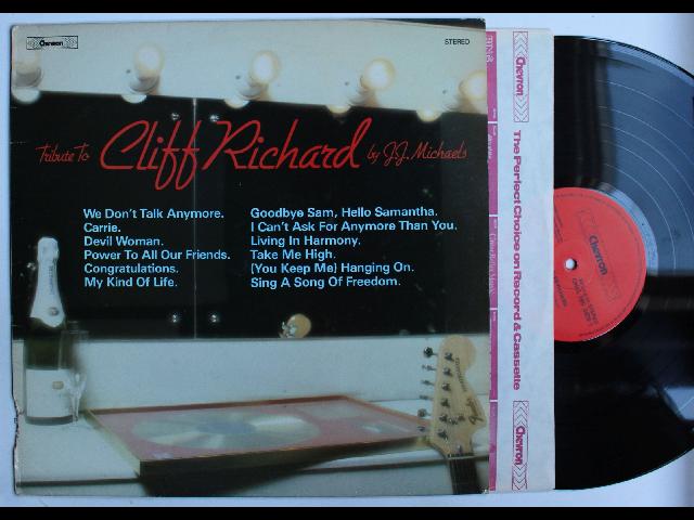 J.J. Michaels Tribute To Cliff Richard UK LP 1980