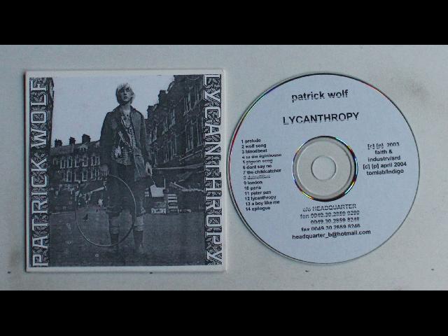 Patrick Wolf Lycanthropy GER Adv CDR 2004 IDM Synthpop