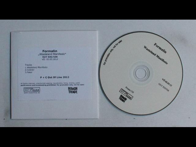 Formalin Wasteland Manifesto GER Adv CDR Single Cardcover 2012 EBM Industrial